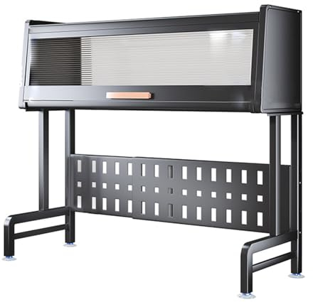 Über Der Spüle Abtropfgestell Einstellbare Länge (23 Bis 33 Zoll) 3 Etagen aus Kohlenstoffstahl Over The Shelf Organizer mit Spülbeckenablage & Schneidebrett-Halterung