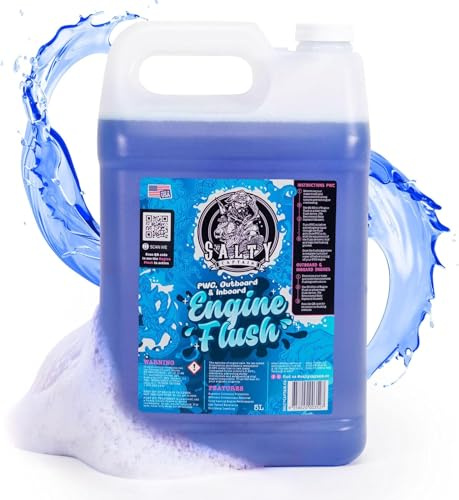 Salty Captain Marine Engine Flush - Fórmula anticorrosión y eliminación de sal, chorro y motor para fuerabordas e interiores, optimiza el rendimiento, protege el Jetski de la sal, el óxido y la
