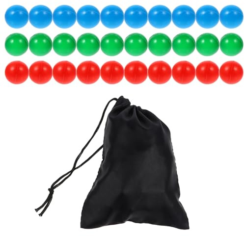 HEMOTON 30 Stück Wahrscheinlichkeit Ball Plastikball rutschfeste Kugeln Kleinkind Spielen Zelte Bälle Spielzeug Wahrscheinlichkeitskugeln Wahrscheinlichkeitslernball Kleiner Ball 2cm