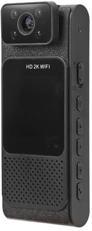 Annadue Body Camera 4K per Auto, Bodycam Portatile Indossabile con Obiettivo Rotante a 180°, Supporta Fino a 256GB, Rilevamento Movimento, Luci per Visione Notturna, Videoregistratore