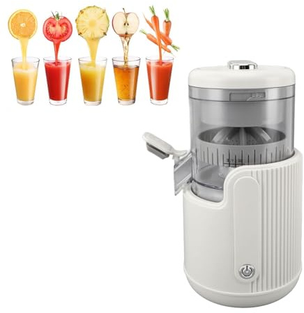 Máquina Exprimidora Eléctrica, Motor de 360 ​​grados Recargable por USB, Exprimidor de Frutas, Exprimidor de Jugo, Extractor de Jugo Eléctrico para Limón, Naranja, Cítricos,