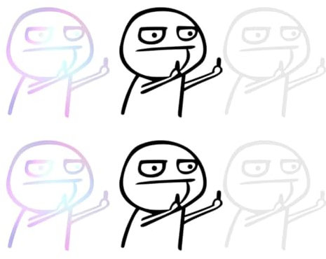 RAMGLYO 6 Adesivi con Dito Medio, Decorativi per Auto, Divertenti, per Finestrino dell'Auto, Moto, Laptop