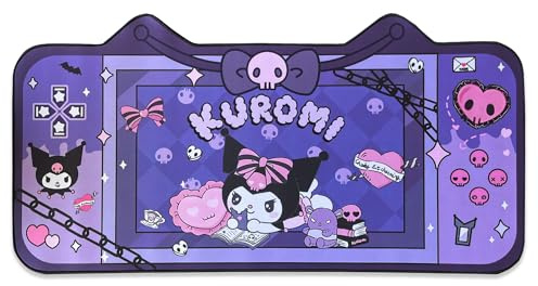 Large Cute Mouse Pad for Keyboard and Mouse,Kawaii Desk Accessory,Thick Pink Mouse Mat for Gaming or Home Office Work (Black)