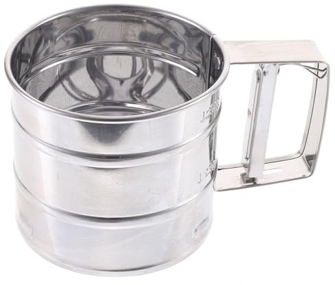 SECFOU Practical Semi-Automatic Flour Sifter Cup for Baking Ergonomic Handheld Design for Effortless Sifting of Cake and Bread Flour Easy to Clean and Tool