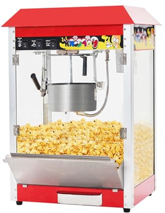 FfiMe Máquina de Palomitas de maíz, Máquina de Palomitas de maíz Profesional de 1400 W, Máquina de Palomitas de maíz eléctrica Comercial, Gran Capacidad, Aislamiento Inteligente, Utilizada en centros