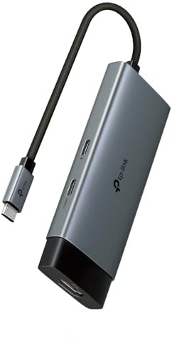 TP-Link Hub USB Tipo C 5 en 1 (UH5020C) - HDMI 4K 60Hz, Carga PD de 100W, Puertos USB-C y 2 USB-A, Plug & Play, aleación de Aluminio, Cable Trenzado, Compatible con Windows, macOS, iPadOS, ChromeOS | TP-Link UH5020C Hub USB-C 5 en 1, HDMI 4K a 60Hz, PD de 100 W, USB de 5 Gbps