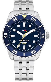 Tommy Hilfiger Uhr mit DREI-Zeiger-Quarzwerk für die Jugend mit Edelstahlarmband oder Silikonarmband