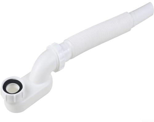 HpLive G1-1/2 P Benefischl Profil bas, Kit de tuyau de vidange plat Tuyau de vidange de baignoire flexible Baignoire autoportante pour baignoire, bonde de baignoire