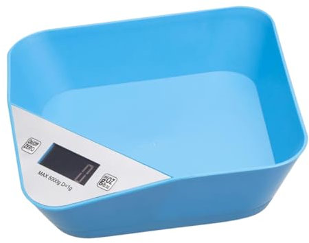 FONDOTIN 1pezzi Bilancia Cucina Blu Senza Batteria Bilancia Da Cucina Compatta Per Alimenti e Facile Da Usare Per Casa e Ristoranti