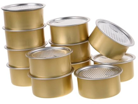 ULTECHNOVO 12pcs Pet Food Can Containers Snack Tins with Lids for Cat Dog Food Storage Airtight Seal Lightweight Multi Use for Home Travel