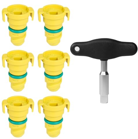 6 Pack Oil Drain Plug Compatible with Ford F-150 F150 Mustang Bronco Explorer Edge Lincoln with Removal Tool