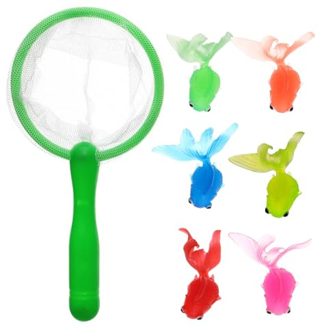 Jeu De Pêche Enfant,Épuisette Jouet De Bain - Figurines Animaux Flottants Attrape Poisson Jeu d'eau Activités Extérieur Piscine Baignoire Plage Jours Chauds