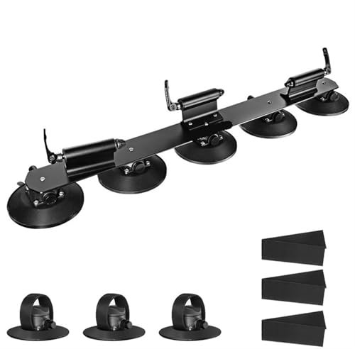 Bike Fork Mount Vacuum Suction Roof-Top Bike Carrier Rack for Car Bicycle Rack Sucker Car Roof Road Universal Holder(Black for 3 bikes)