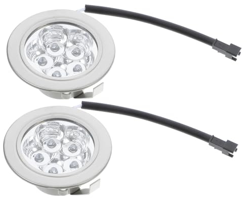 Veemoon 2pcs Range Hood LED Light Bulb Silver Plastic Kitchen | High Brightness, , Steam and Vibration Resistant, Versatile Use for Kitchen Scenarios