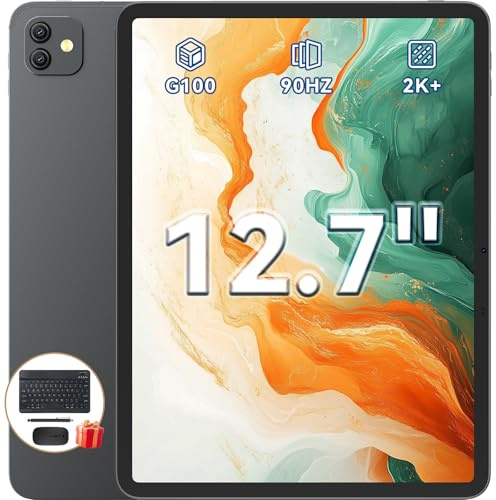 Blackview 13 Inch Tablet with Keyboard, Android 15 Tablet with Pen, 2K+, 90Hz, 12.7 Large Screen, Helio G100, 18GB RAM 256GB, 5G WiFi, Widevine L1, GPS – for Study, Work & Entertainment