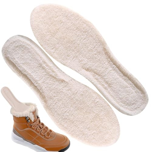 Thick ullsulor, smällfötter, fårskinnsoler, mjuk mysig pälssko ersättning för snöstövlar - beige
