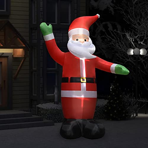 ACAGALA 10FT/3m Aufblasbarer Weihnachtsmann für Draußen, Weihnachtsmann Figur XXL mit Beleuchtung & Hochdruckgebläse, IP44 Weihnachtsfiguren Deko Außen für Christmas, Garten, Rasen