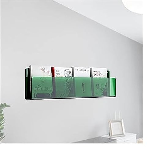 PUYUNA Estantería flotante acrílica montada en la pared, revistero de acrílico transparente, soporte for periódicos montado , varios tamaños, 1/2/3 Uds(1pcs,120cm/47in)