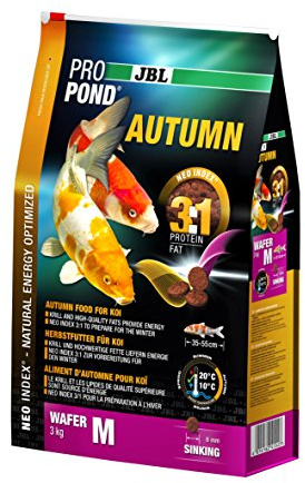JBL Comida otoñal para Koi, pienso Sumergible, alimento de Temporada, ProPond Autumn, Talla M, 3 kg