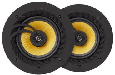 LITHEAUDIO All-In-One 6.5 Bluetooth Speaker Pair (Master & Passive - 03201), 50W RMS Class D Amplifier, Voice Control, Perfect for Kitchens, Living Rooms & Bedrooms