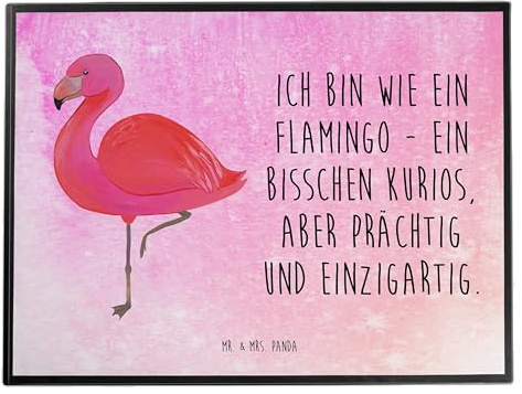 Mr. & Mrs. Panda tischpad Flamingo Classic - Geschenk, Schreibunterlage, Selbstliebe, schreibtischunterlage, schreibauflage, Freundin, malunterlage, Prächtig, Rosa, schreibtischunterlagen, Ich
