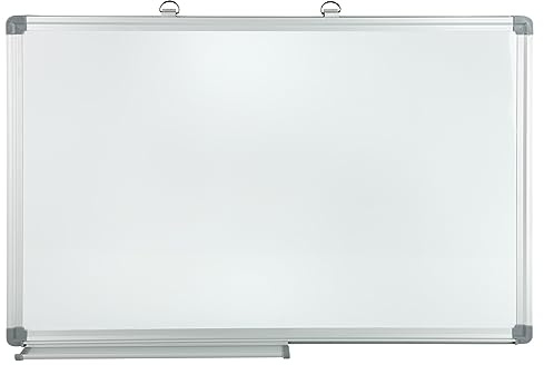 Idena 60043 – Whiteboard 60 x 90 cm, med aluminiumram och pennhylla, 1 styck