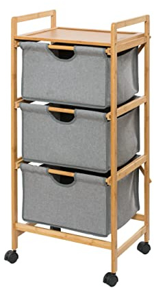 WENKO Haushaltswagen mit 3 Schubladen Bahari, Mehrfarbig, 96 x 34 x 44 cm