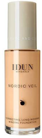 IDUN Minerals Nordic Veil Liquid Foundation - Full Coverage - Freja, Light/Medium Warm