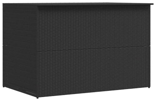 vidaXL Garden-Auflagenbox Schwarz 150x100x100 cm Poly Rattan