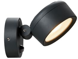 LED Außenstrahler ESKINA SPOT SENSOR LED Wand-/Deckenleuchte, 14,5W, 95°, 3000/4000K, 1000lm, IP54, dimmbar, anthrazit