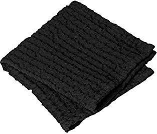blomus Gästehandtücher 2er Set -CARO- | Handtücher 30 x 30 cm | 100% Baumwolle | Farbe Black | weich & saugstark.