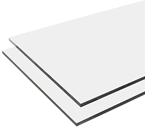 HPL Platte wetterfest | Fassadenplatte, Balkonplatte, Schichtstoffplatten | in 6mm, 8mm | VERSCHIEDENE FORMATE | TOP QUALITÄT MADE IN GERMANY (100 x 50cm (6mm Stärke), Weiß RAL9016)