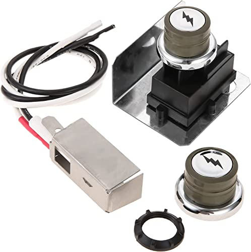 Hicello Accenditore elettronico a gas Kit di ricambio per Weber 91360 Spirit E-310, E-320 200, E-210, Spirit 300 e altre griglie a gas (2009-2012) con pannello di controllo laterale (2 uscite)
