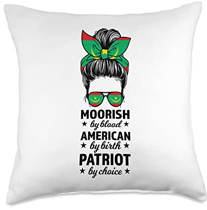 Moorish by blood American birth Moors Sri Lanka Throw Pillow