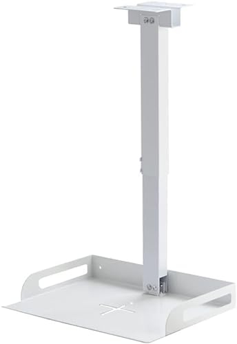 Supporto per proiettore con vassoio, supporto universale per soffitto o parete, supporto proiettore per Nebula, XGIMI, VANKYO, regolabile in altezza, passacavi, acciaio al carbonio, portata 15 kg