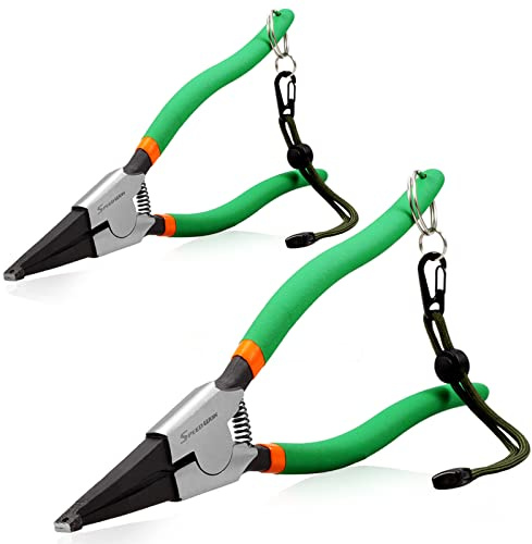 SPEEDWOX Lot de 2 pinces spéciales à anneau de verrouillage à angle pour enlever les anneaux de verrouillage de changement de vitesse Pince à anneau à ressort pour enlever l'installation des anneaux