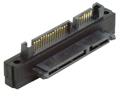 xiwai 90 Grad nach oben abgewinkelter SATA 22Pin 7+15 Stecker auf SATA 22Pin Buchse Verlängerungskonverter-Adapter