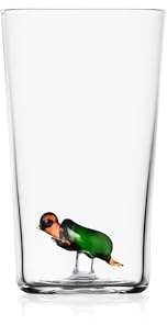 Ichendorf Milano Long Drink Tartaruga Verde, Collezione Animal Farm, 45 cl, Vetro Borosilicato, Fatto a Mano