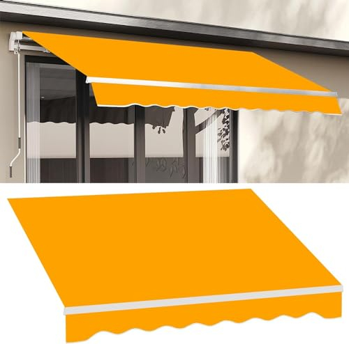 ELzEy Terrassenmarkise, einziehbar, Sonnenschutz, Markise, Abdeckung für den Außenbereich, Terrasse, Segeltuch, Sonnenschutz, Farbe: 3 m, Größe: 1,5 m, 9619