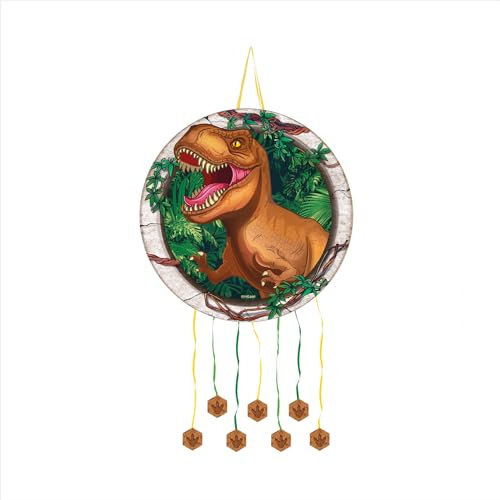 OH YEAH - Dinosaurier-Pinata Rex Großer Geburtstag - Dekoration für Kinderpartys Jungen und Mädchen - Große Pinata zum Befüllen mit Spielzeug und Süßigkeiten - Einfach zu befüllen