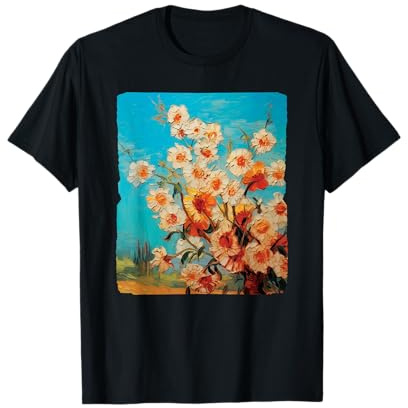 Amandier artistique en fleurs de Van Gogh Nuit étoilée T-Shirt