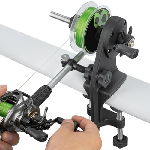 Angelrollenspooler, Aufspulen von Angelrollen, tragbarer Angelspooler, Baitcasting-Rollenspooler, verstellbares Werkzeug zum Aufspulen von Baitcasting- und Spincast-Rollen