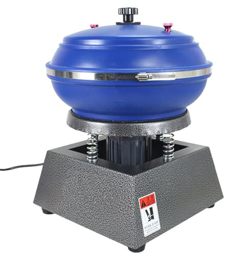 VNATWGOO Buratto Vibrante Elettrico, Lucidatrice A Tamburo per Ciotole, Lucidatrice A Vibrazione per Gioielli, Lucidatrice A Tamburo per Gioielli,M-110V