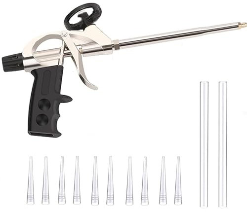 Foam Gun, Professional Foaming Gun PU Expanding Foam Gun Foam Filler Gun, Heavy Duty Spray Application Polyurethane Caulking Gun for Caulking, Filling & Sealing DIY Projects