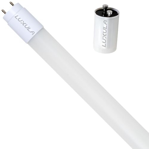 LUXULA 5er Pack LED Röhre 120cm T8 G13, 18W 2880lm, 6000K Kaltweiß | 160 lm/W, inkl. Starter-Brücke, Kunststoff, Ersatz für Leuchtstoffröhre und Neonröhre, Röhrenlampe für Werkstatt