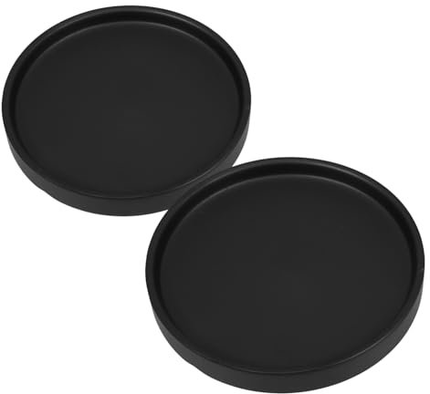 NULYLU 2pezzi Vassoio di Drenaggio in Ceramica per Piante da Interno Sottovaso Resistente per Vasi da Fiori Vassoio Antigoccia per Raccolta Acqua e Substrato