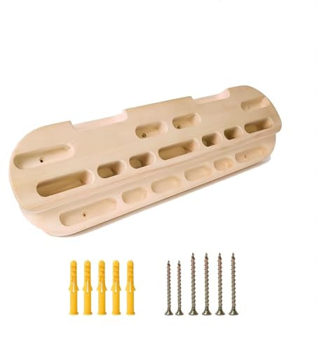 Cnwinu Wooden Climbing Board,Climbing Frame,Rock Climbing Holds,Climbing Fingerboard Hold Hangboard,Climbing Frame Accessories With Screws,Fingertip Strengthener For Enhance Finger Strength