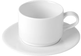 Holst Porzellan AU 518 AU 2-tlg. Porzellantasse 0,22 l Mondial Weiß 2 Sets
