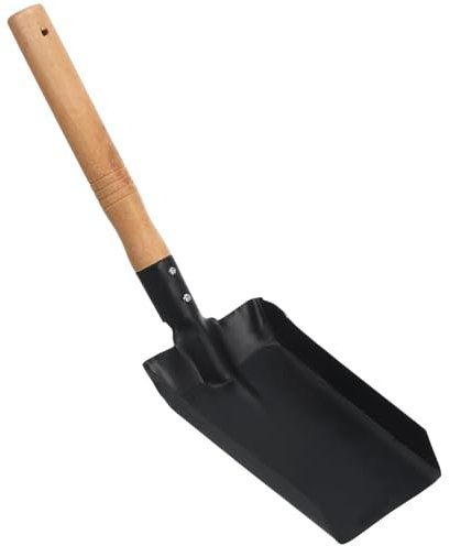 JOINPAYA Pala De Hierro Pequeña Doméstica para Jardín Familiar, Herramienta para Plantar y Aflojar Tierra, Mango De Madera, Diseño Compacto y Ligera para Uso Al Aire Libre