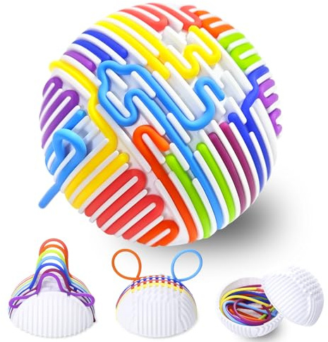 InemzTal Sensorik Spielzeug für Kinder ab 3+ und Erwachsene,Montessori Silikon Sensory Fidget Spiel Toys,Autismus Spielzeug mit 16 Zählstangen Schnüren